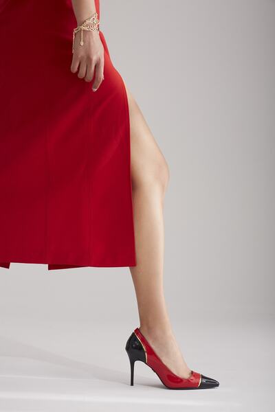 AYAKKABI PRENSİ Kadın Kirmizi Kadın Stiletto, Topuklu Ayakkabı