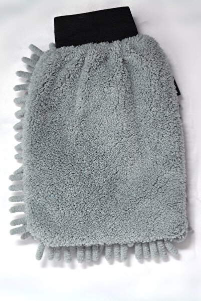 Spark 2'li Set Mikrofiber Büyük Boy Peluş Oto Kurulama Bezi Ve Şönil Temizlik Eldiveni