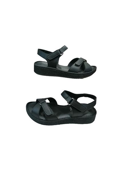 Ayzen Black And Powder Soft Sole Daily Walking Sandals