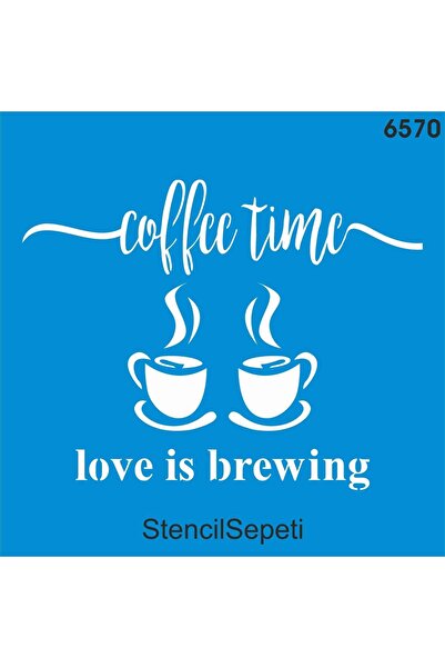 StencilSepeti Kahvenin Demi - Stencil Boyama Şablonu 20x20cm