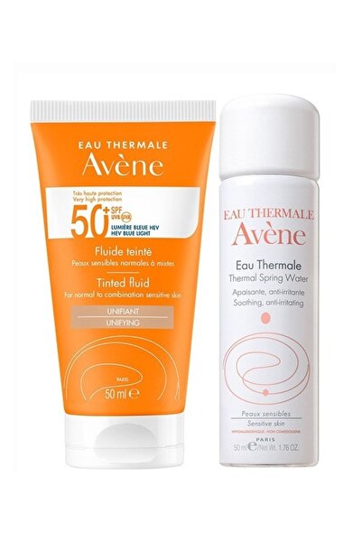 Avene Tinted Fluid SPF 50+ Normal veya Karma Ciltler İçin Yüksek Korumalı Güneş Kremi 50ml- Termal Su 50ml