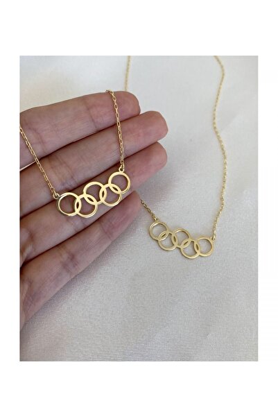 Genel Markalar Olimpiyat Halkaları Gümüş Kolye