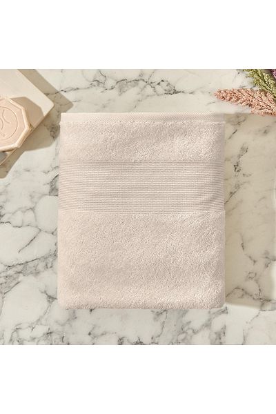 Nuvomon Beige Bath Towel - 70x140 Cm