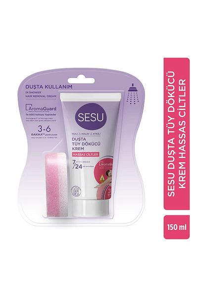 Sesu 150 Ml In-Shower Hair Remover - Cream Sensitive Skin