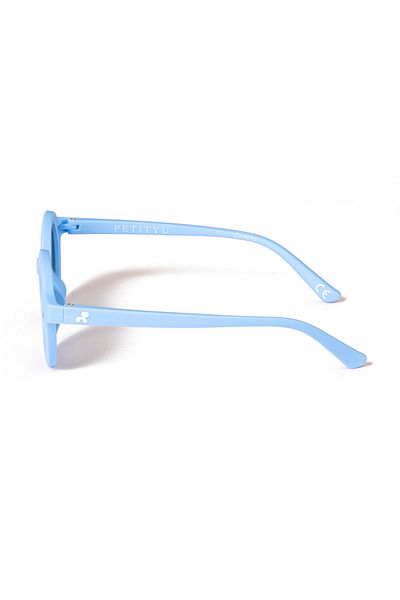 Petityu - Cir2030 Elastic Round Baby Child Sunglasses - blue 2-6 Years Old