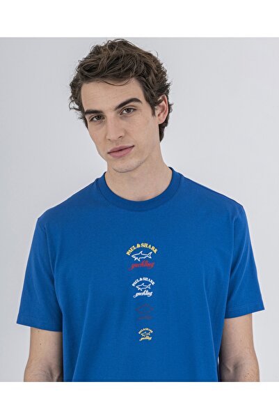 PAUL&SHARK Ανδρικό πλεκτό μπλουζάκι C.w. Βαμβάκι