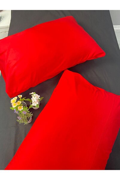 CARİNO HOME كيس وسادة أحمر