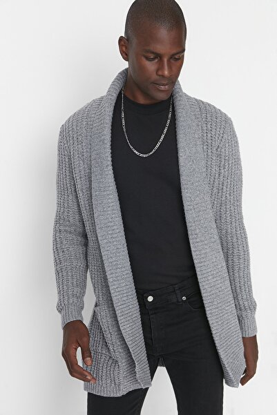 Trendyol Collection Cardigan - Gray - Regular fit