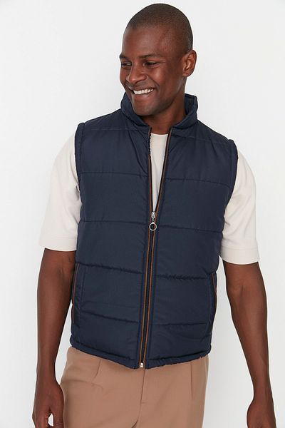 Trendyol Collection Vest - Navy blue - Puffer