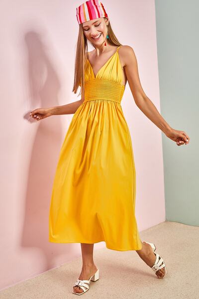 Bianco Lucci Women's Rope Strap Elastic Long Dress