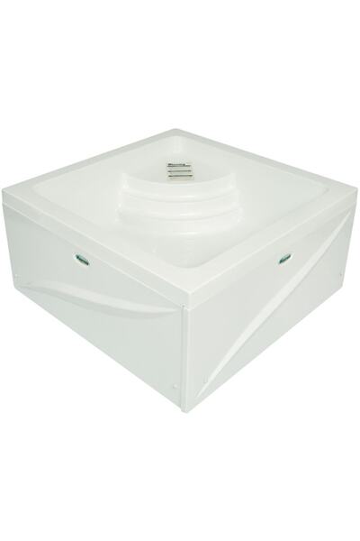 Waterway Elmira Oturmalı Mini Kare Küvet 100x100 H:43 Gövde + Metal Ayak + Ön...