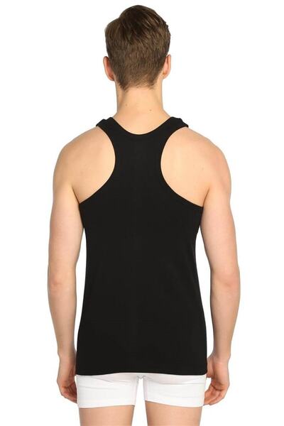 Tutku Pack of 5 0118 Men's Ribbed Sports Undershirt Black, White, And Gray