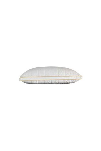 Sarev Wool Pillow with Gold Piping Detail