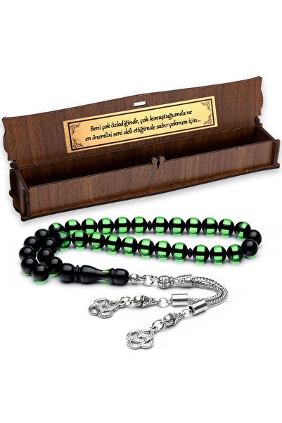 OTTOTESBİH Când mă încălțește să nu mă iubească, Globul croială mărgele de rugăciune din chihlimbar verde, pulbere de chihlimbar verde