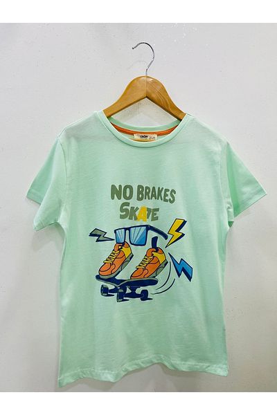 Çikoby Boy's Green Short Sleeve T-shirt