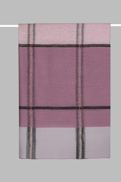 ARMANDA 30% Μεταξωτό Διπλό Χρώμα Καρό Σάλι - Dusty Rose