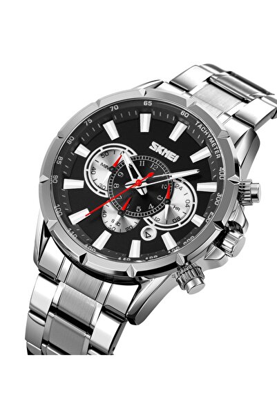 Skmei 9241 ساعة يد رجالية باللون الفضي