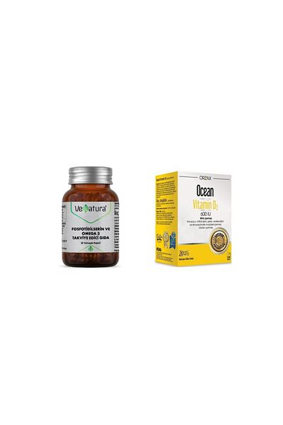 VeNatura Phosfotidylserin and Omega 3 30 Capsules + D3 600 Iu 20 ml