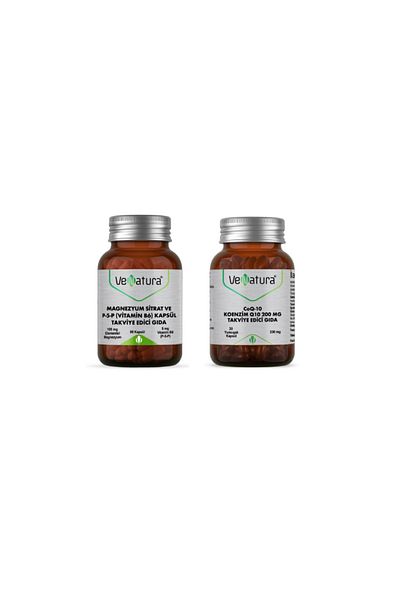 VeNatura Coenzyme Q10 200 Mg + Magnesium Citrate and P5P (Vitamin B6) - 30 Soft Capsules 90 Capsules