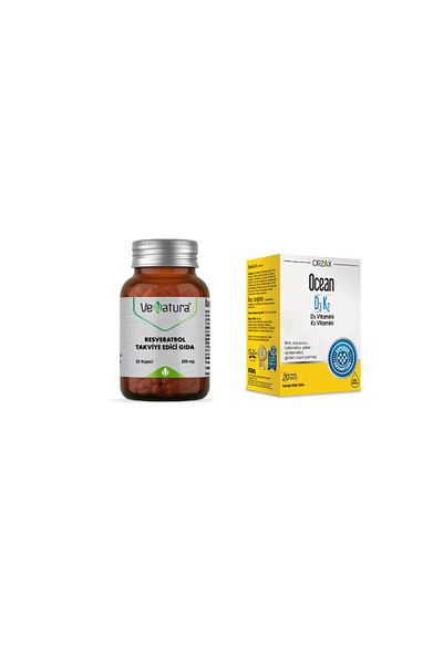 VeNatura Resveratrol 250 Mg 30 Capsules + D3 K2 Drops 20 ml