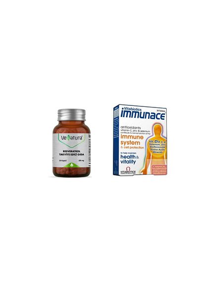 VeNatura Resveratrol 250 Mg - 30 Capsules and Immune System 30 Tablets
