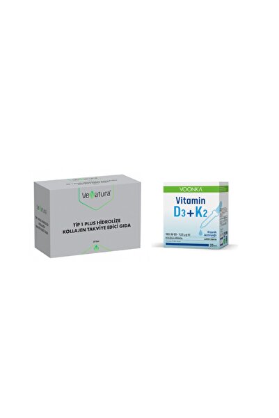 VeNatura Tipı Plus Hidrolize Kollajen 30 Saşe + D3 + K2 Damla 25 Ml