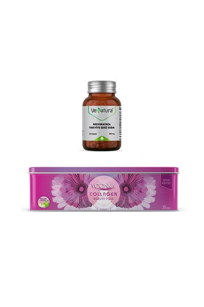 VeNatura Resveratrol and Collagen Beauty Plus - 30 Capsules Pineapple Flavored