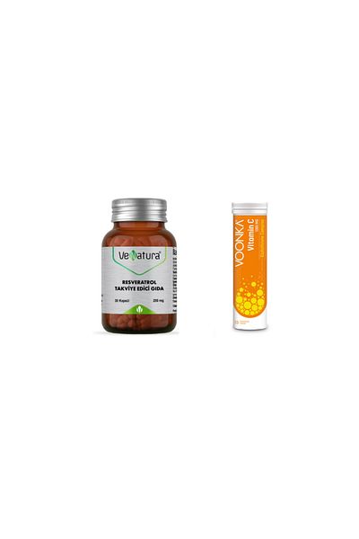 VeNatura Resveratrol 250 Mg 30 Capsules + C Glutathione Complex 15 Effervescent Tablets