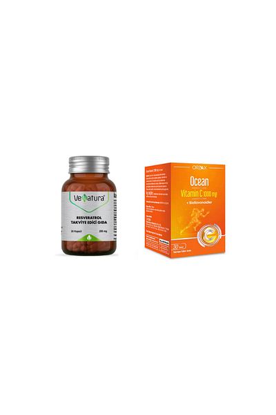 VeNatura Resveratrol 250 Mg + C 1000 Mg 30 Capsules and Tablets