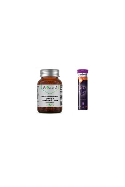 VeNatura Phosfotideylserine and Omega 3 30 Capsules + Sambucol Black Elderberry + C Zinc 15 Tablets