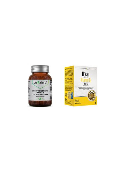 VeNatura Phosfotidylserin and Omega 3 30 Capsules + D3 400 Iu 20 ml