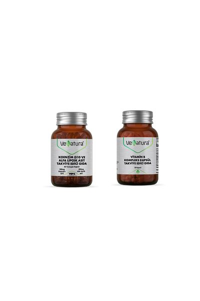 VeNatura Coenzyme Q10, Alpha Lipoic Acid 60 Capsules + B Complex 30 Capsules