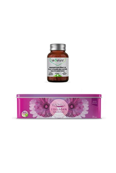 VeNatura Magnezyum Sitrat,p5p ( B6) 90 Kapsül + Collagen Beauty Plus 30 Saşe ...
