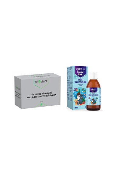 VeNatura Tipı Plus Hidrolize Kollajen 30 Saşe + Çocuklar Için Premium Omega 3...