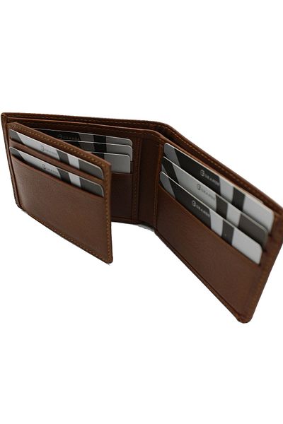 Grande Deri Grande 1410 100% Genuine Leather Men's Wallet Brown