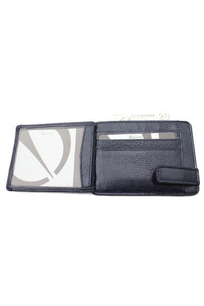 Grande 544 100% Genuine Leather Men's Card Holder Navy Blue