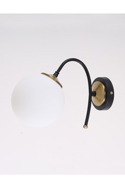 MŞ Aydınlatma Yoyo Black Antique White Glass Sconce