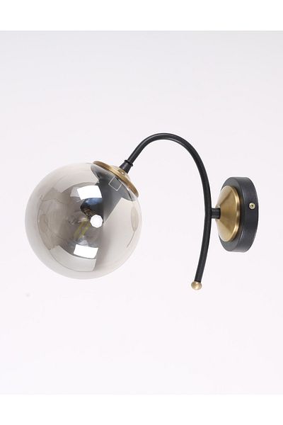 MŞ Aydınlatma Yoyo Black Antique Smoked Glass Sconce