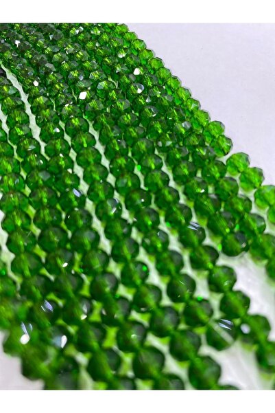 LİVZA BİJUTERİ Kristal Boncuk Dizisi 6 Mm Parlak Yeşil Renk ,takı Yapım Malze...