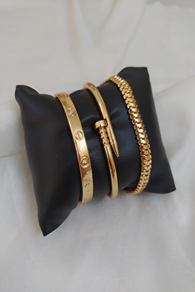 KOBA Altın Kaplama Kadın Kombin Bileklik