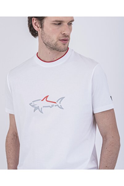 PAUL&SHARK Ανδρικό πλεκτό μπλουζάκι C.w. Βαμβάκι