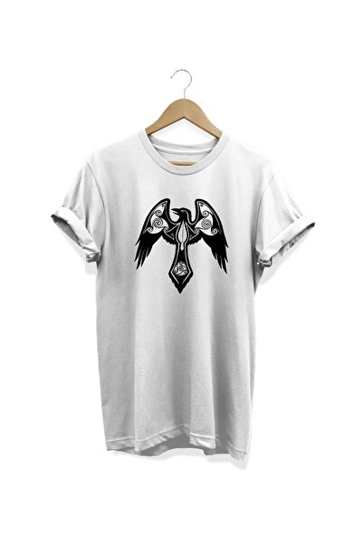 WİDİ Vrana Štampano Bela T-shirt