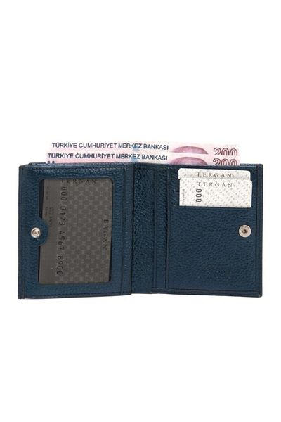 Tergan Navy Blue-Genuine Leather Women's Wallet 05627p6e