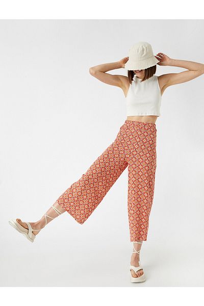Koton Culotte-Hose mit weitem Bein, ethnisch gemustert