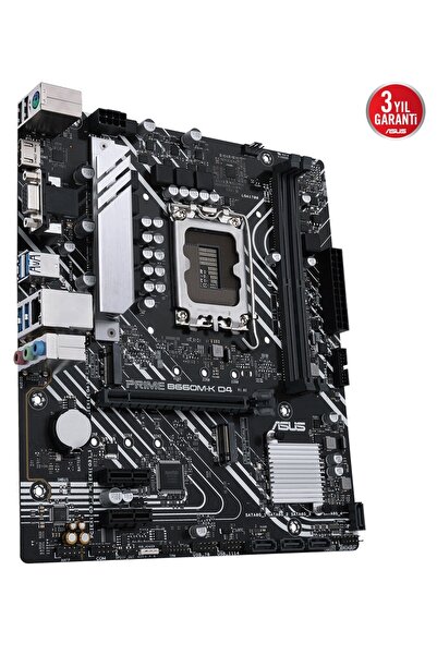 ASUS Prıme B660m-k D4 Intel B660 Lga1700 Ddr4 5333 Hdmı Vga Çift M2 Usb3.2 Com M