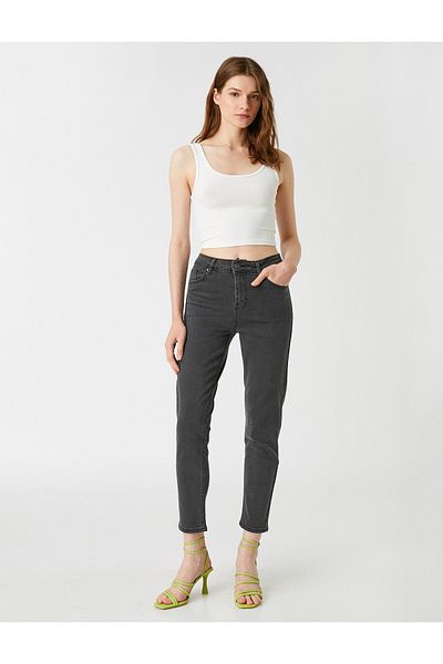 Koton Blugi skinny cu croială relaxată - Mom Jean