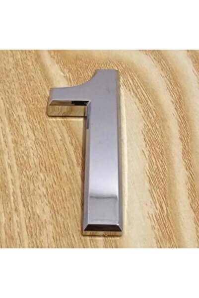Nobel Krom Parlak Küçük Yapışkanlı Kapı Numaraları 37,5 Mm No:1