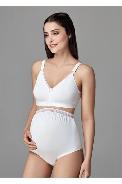 Eros Weißes Damen-Schwangerschaftshöschen Ersk511