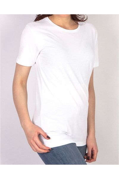TİGERS S Unisex Λευκό μπλουζάκι με λαιμόκοψη από ύφασμα