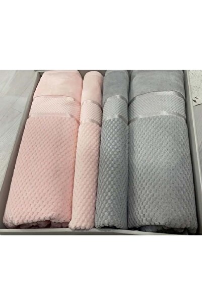 Özdilek Найкращий набір для хамаму, набір рушників для ванної кімнати — яскраво-сірий рожевий